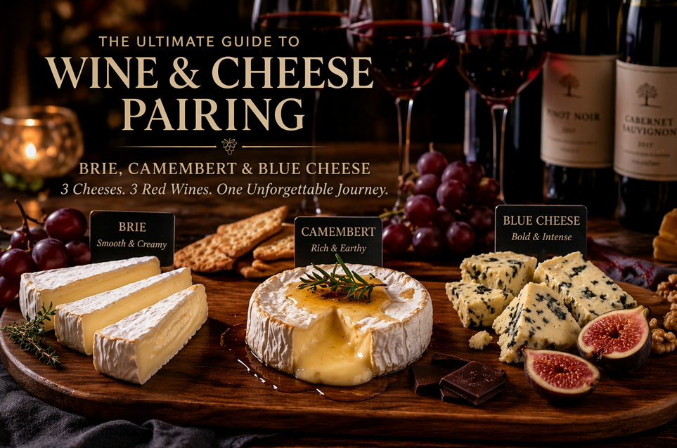 The Ultimate 3 Signature Wine and Cheese Pairing
