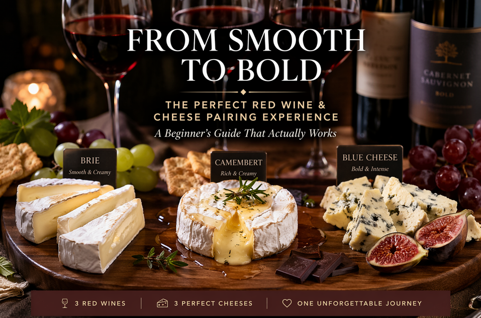 From Smooth to Bold: The Perfect Red Wine & Cheese Pairing Experience